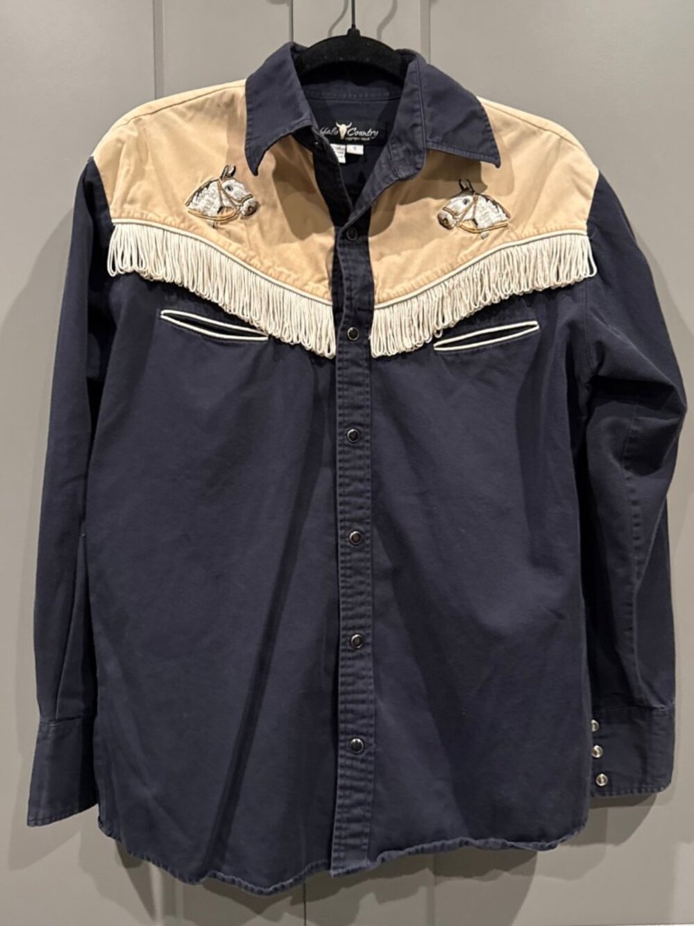 Women's Vintage Buffalo Country Western Wear Long Sleeve Shirt Small